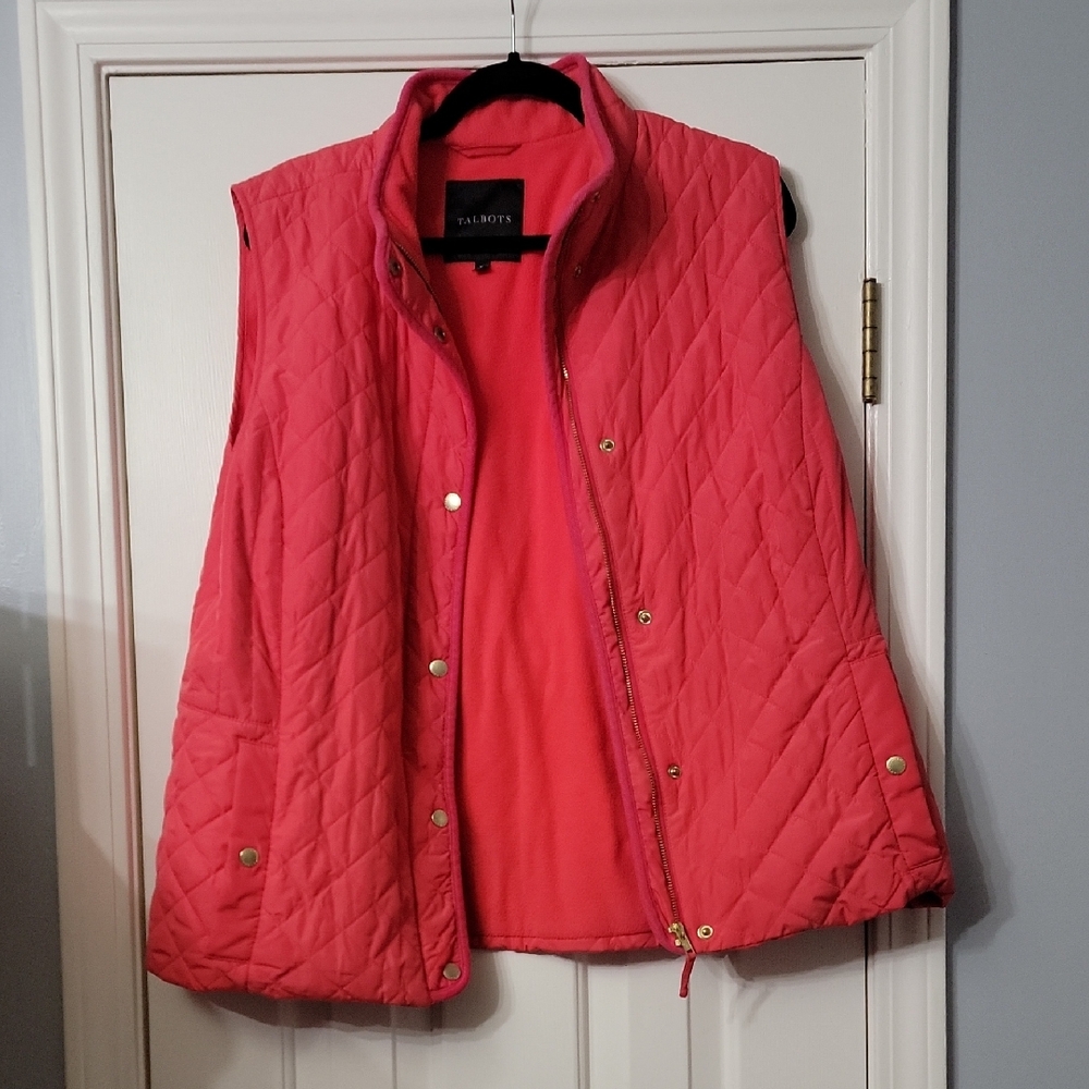 Talbots Women's Coral Quilted Vest